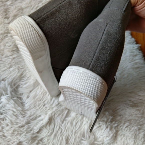 New women's Sz 6 Athlefit dual zipper fashion casual grey sneakers booties - Picture 7 of 12